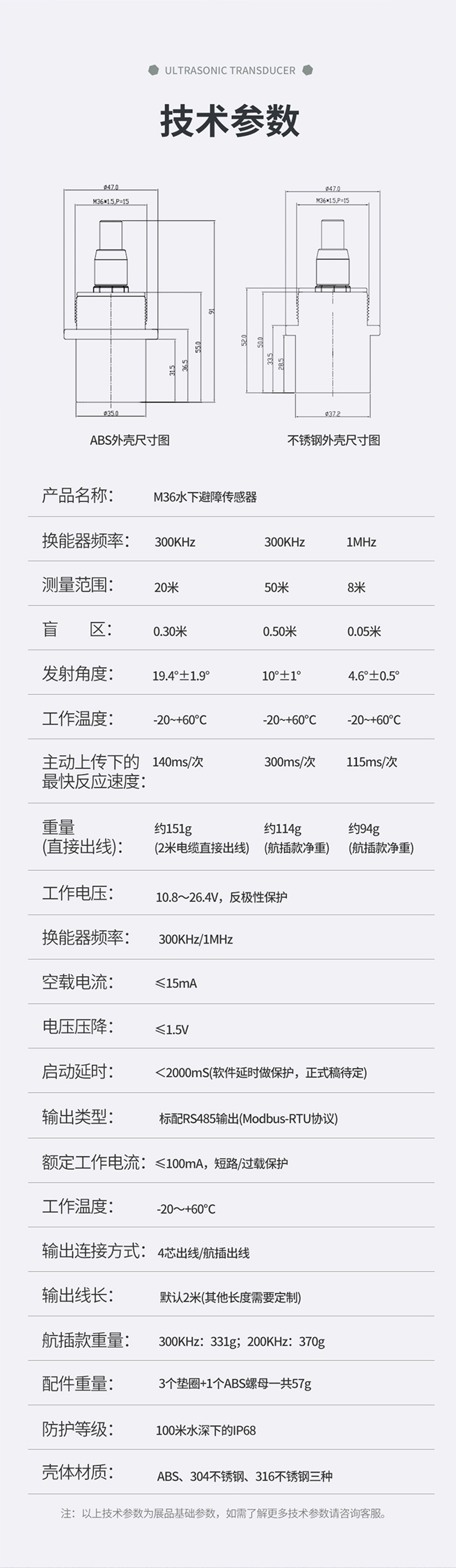 M36水下避障傳感器（plus款，304外殼，帶航空插頭）.716詳情頁_04.jpg